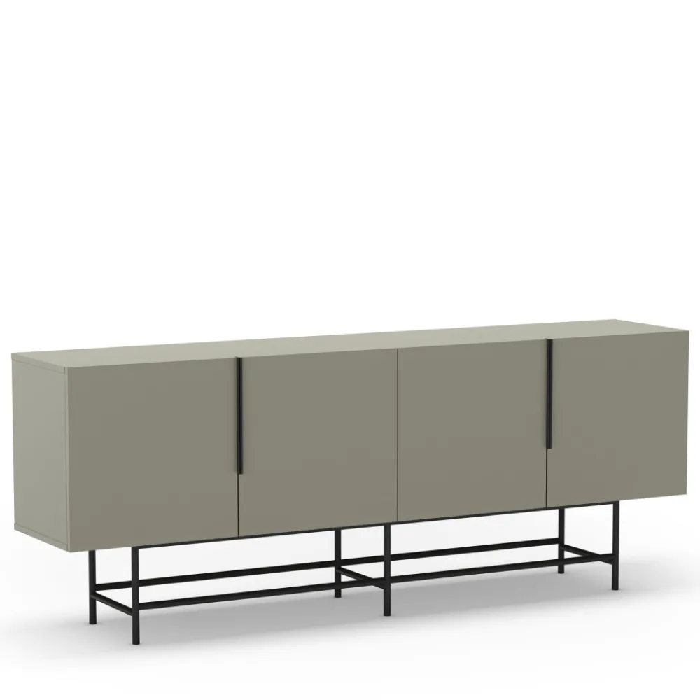 No name VINTARA Buffet 4 portes en bois et métal L200cm