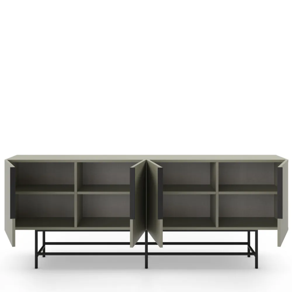 No name VINTARA Buffet 4 portes en bois et métal L200cm