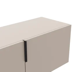 No name VINTARA Meuble TV 4 portes en bois et métal L200cm