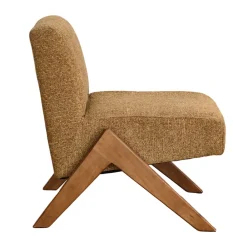Drawer VINTO Fauteuil en tissu pieds bois