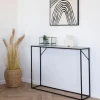 House Nordic VITA Console effet travertin et métal