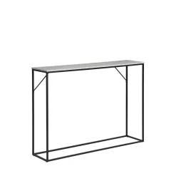 House Nordic VITA Console effet travertin et métal