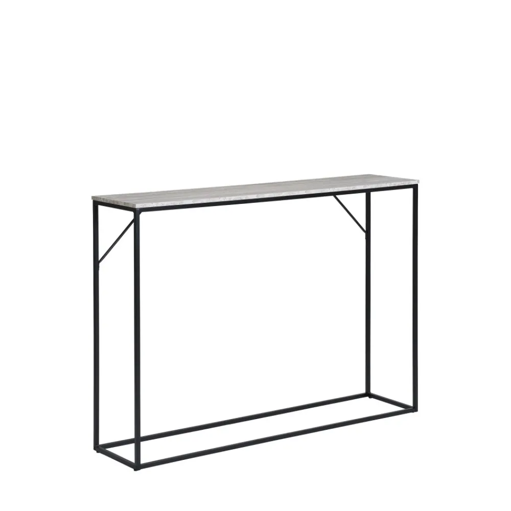 House Nordic VITA Console effet travertin et métal