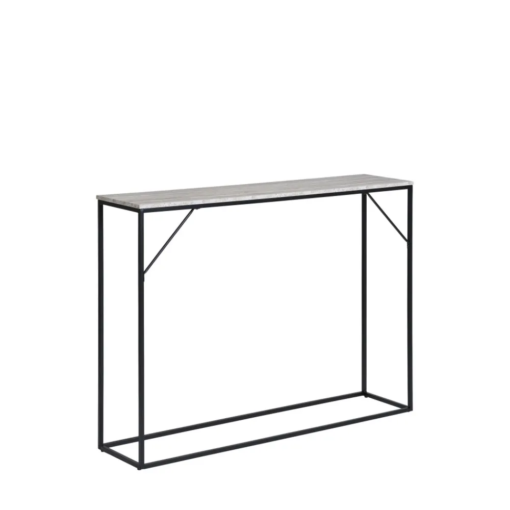 House Nordic VITA Console effet travertin et métal