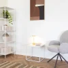 House Nordic VITA Table d'appoint en bois et métal blanc