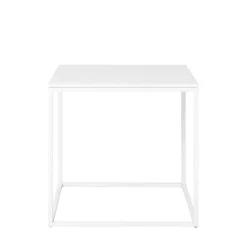 House Nordic VITA Table d'appoint en bois et métal blanc