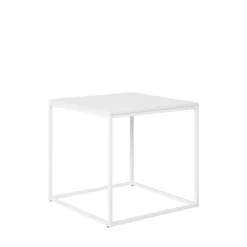 House Nordic VITA Table d'appoint en bois et métal blanc