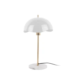 Leitmotiv WAVED DOME Lampe à poser en métal et marbre