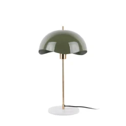 Leitmotiv WAVED DOME Lampe à poser en métal et marbre