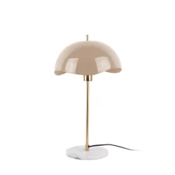 Leitmotiv WAVED DOME Lampe à poser en métal et marbre