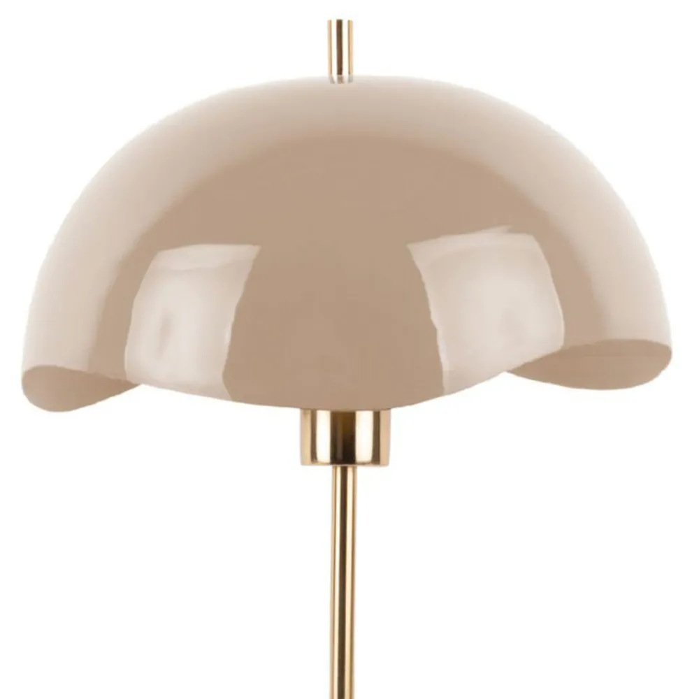 Leitmotiv WAVED DOME Lampe à poser en métal et marbre