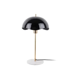 Leitmotiv WAVED DOME Lampe à poser en métal et marbre