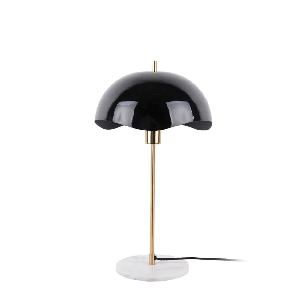 Leitmotiv WAVED DOME Lampe à poser en métal et marbre