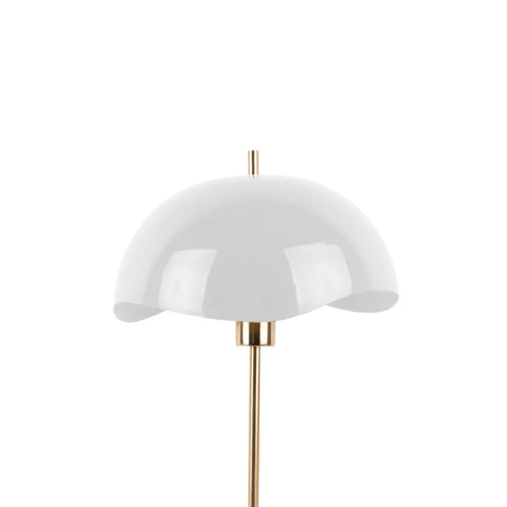 Leitmotiv WAVED DOME Lampe à poser en métal et marbre