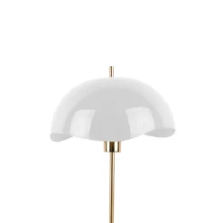 Leitmotiv WAVED DOME Lampe à poser en métal et marbre