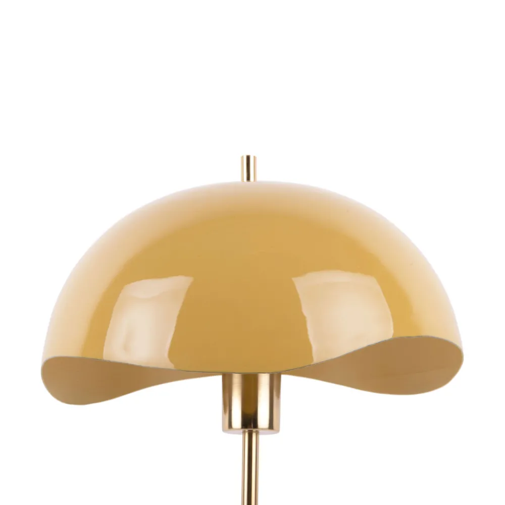 Leitmotiv WAVED DOME Lampe à poser en métal et marbre