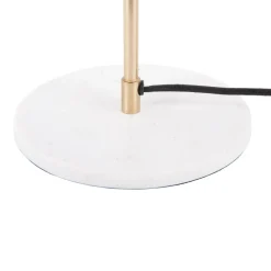 Leitmotiv WAVED DOME Lampe à poser en métal et marbre
