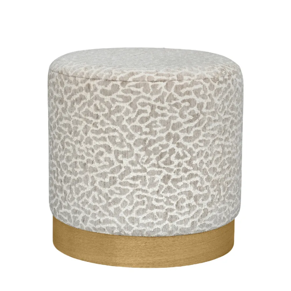 Drawer WILD Pouf rond en tissu imprimé animal ø40cm