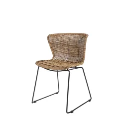Woood WINGS Lot de 2 chaises indoor/outdoor en résine tressée