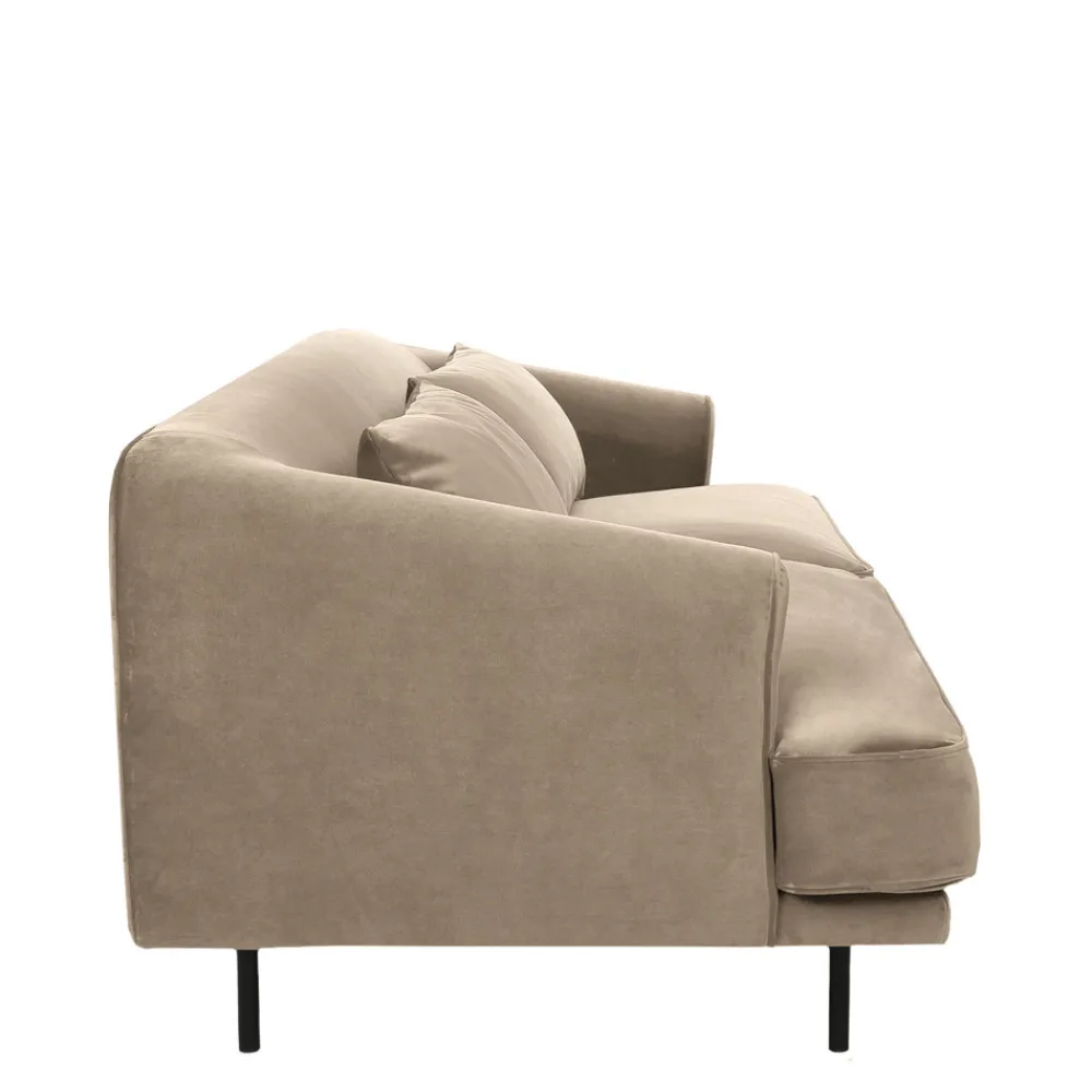 Drawer WINSEN Canapé 4 places en velours pieds droits en métal