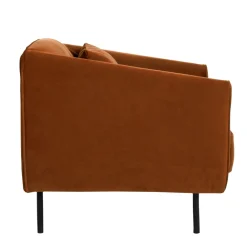 Drawer WINSEN Fauteuil en velours pieds droits en métal