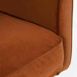 Drawer WINSEN Fauteuil en velours pieds droits en métal