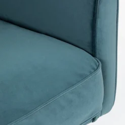 Drawer WINSEN Fauteuil en velours pieds droits en métal