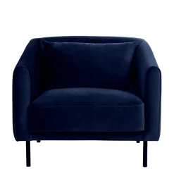 Drawer WINSEN Fauteuil en velours pieds droits en métal