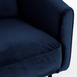 Drawer WINSEN Fauteuil en velours pieds droits en métal