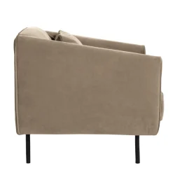 Drawer WINSEN Fauteuil en velours pieds droits en métal