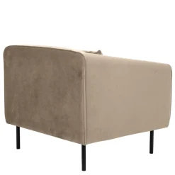 Drawer WINSEN Fauteuil en velours pieds droits en métal