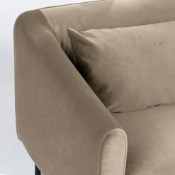 Drawer WINSEN Fauteuil en velours pieds droits en métal