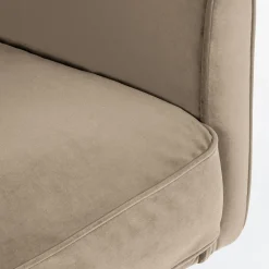 Drawer WINSEN Fauteuil en velours pieds droits en métal