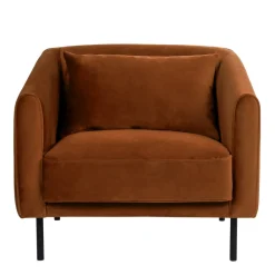 Drawer WINSEN Fauteuil en velours pieds droits en métal