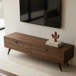 Drawer YARA Meuble TV 2 portes en bois L160cm