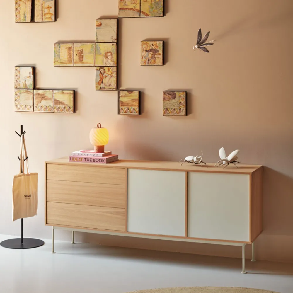 Teulat YOKO Buffet 2 portes 3 tiroirs en bois L180cm