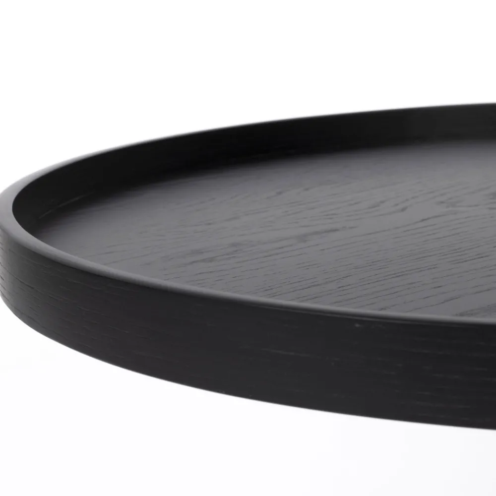 No name YURI Table basse ronde en bois et métal ø70cm