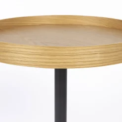 No name YURI Table d'appoint ronde en bois et métal ø45cm