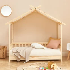 Enfant No name ZENID Lit cabane enfant en bois 70x140cm