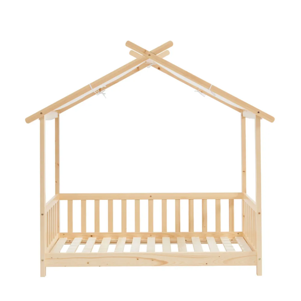 Enfant No name ZENID Lit cabane enfant en bois 70x140cm