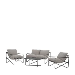 Drawer ZENO Salon de jardin 4 places en acier