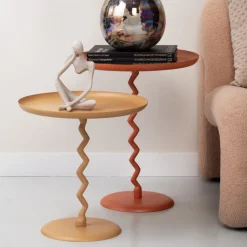 Leitmotiv ZIGZAG Table d'appoint ronde en métal ø40cm