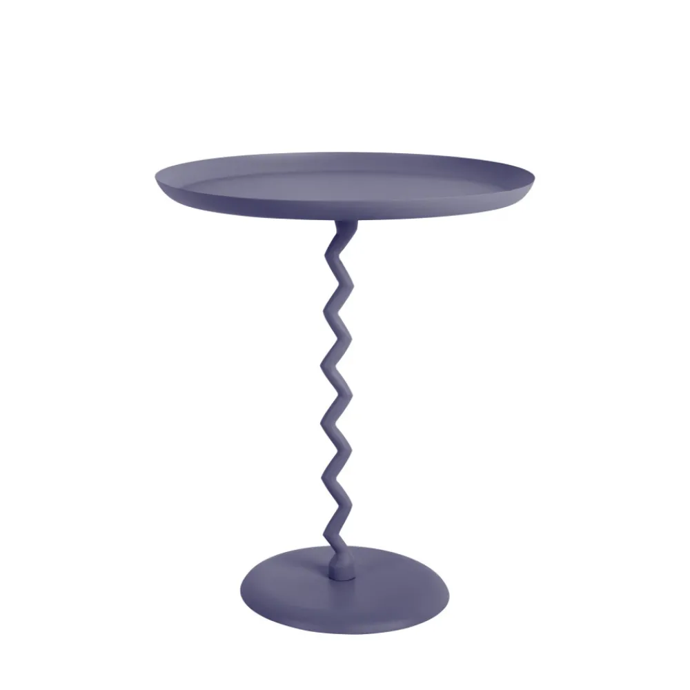 Leitmotiv ZIGZAG Table d'appoint ronde en métal ø44cm