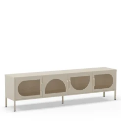 No name ZIO Meuble TV 4 portes en métal L180cm