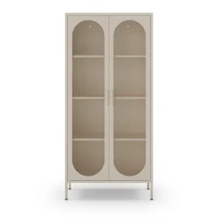 No name ZIO Vaisselier 2 portes en métal H170cm