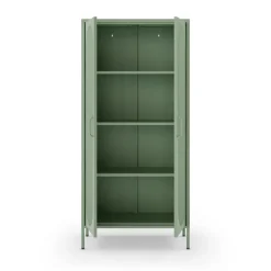 No name ZIO Vaisselier 2 portes en métal H170cm