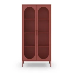 No name ZIO Vaisselier 2 portes en métal H170cm