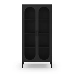 No name ZIO Vaisselier 2 portes en métal H170cm