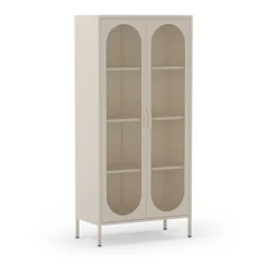 No name ZIO Vaisselier 2 portes en métal H170cm