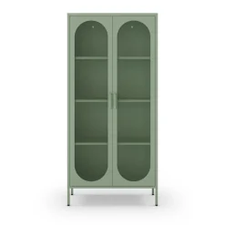 No name ZIO Vaisselier 2 portes en métal H170cm